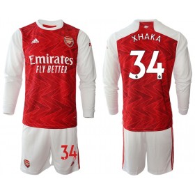Camisolas de futebol Arsenal Granit Xhaka 34 Criança Equipamento Principal 2020/21 Manga Comprida